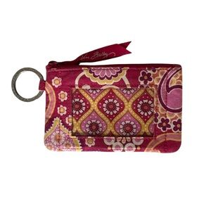Vera Bradley Raspberry Fizz Keychain Wallet